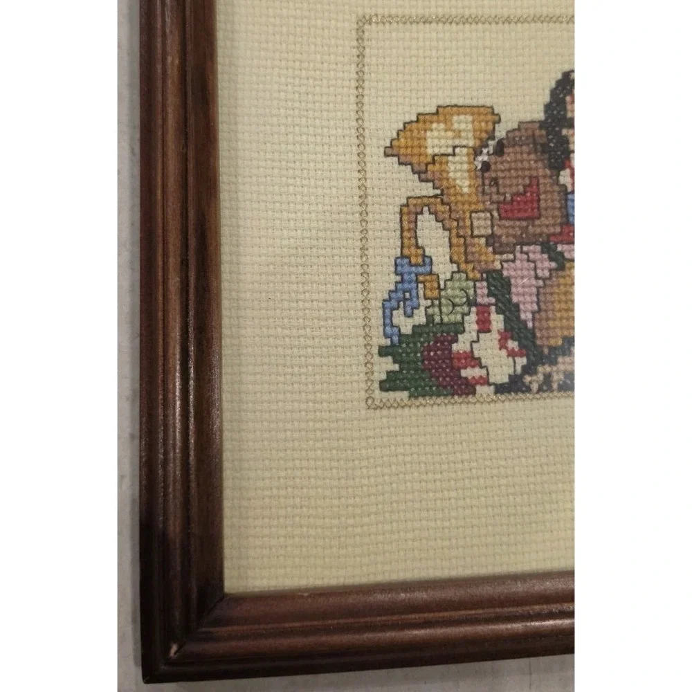 Christmas Twas the Night Before Christmas Needlepoint Wall Decor Handmade